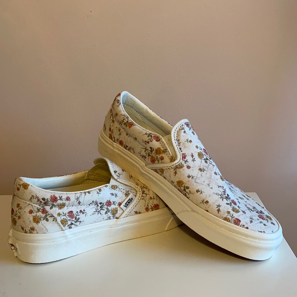 Vans Floral Vintage Slip On Sneakers